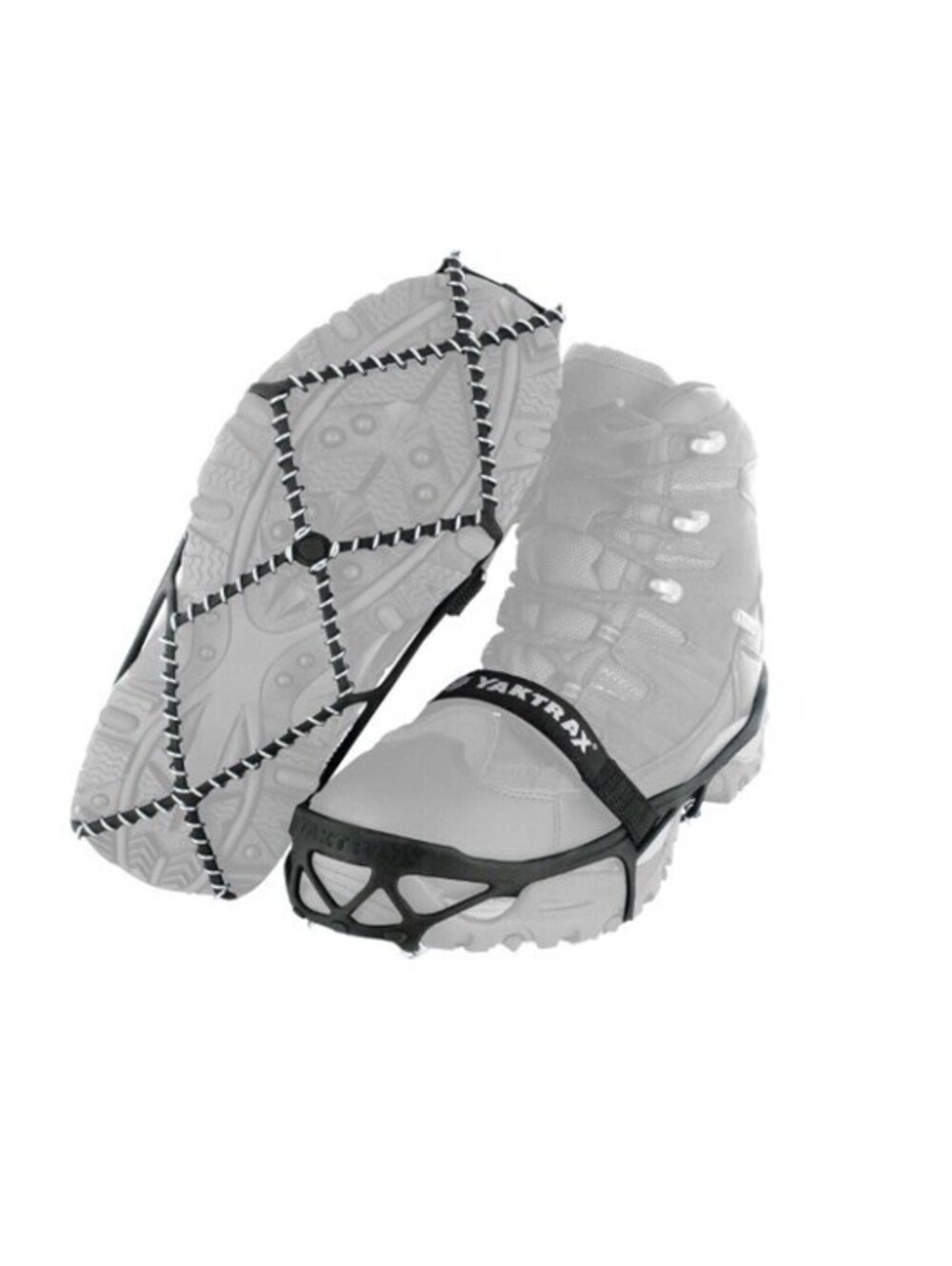 Yaktrax Ice Cleats Slip-On Spiked Traction Shoe Grips Reusable Black 10558